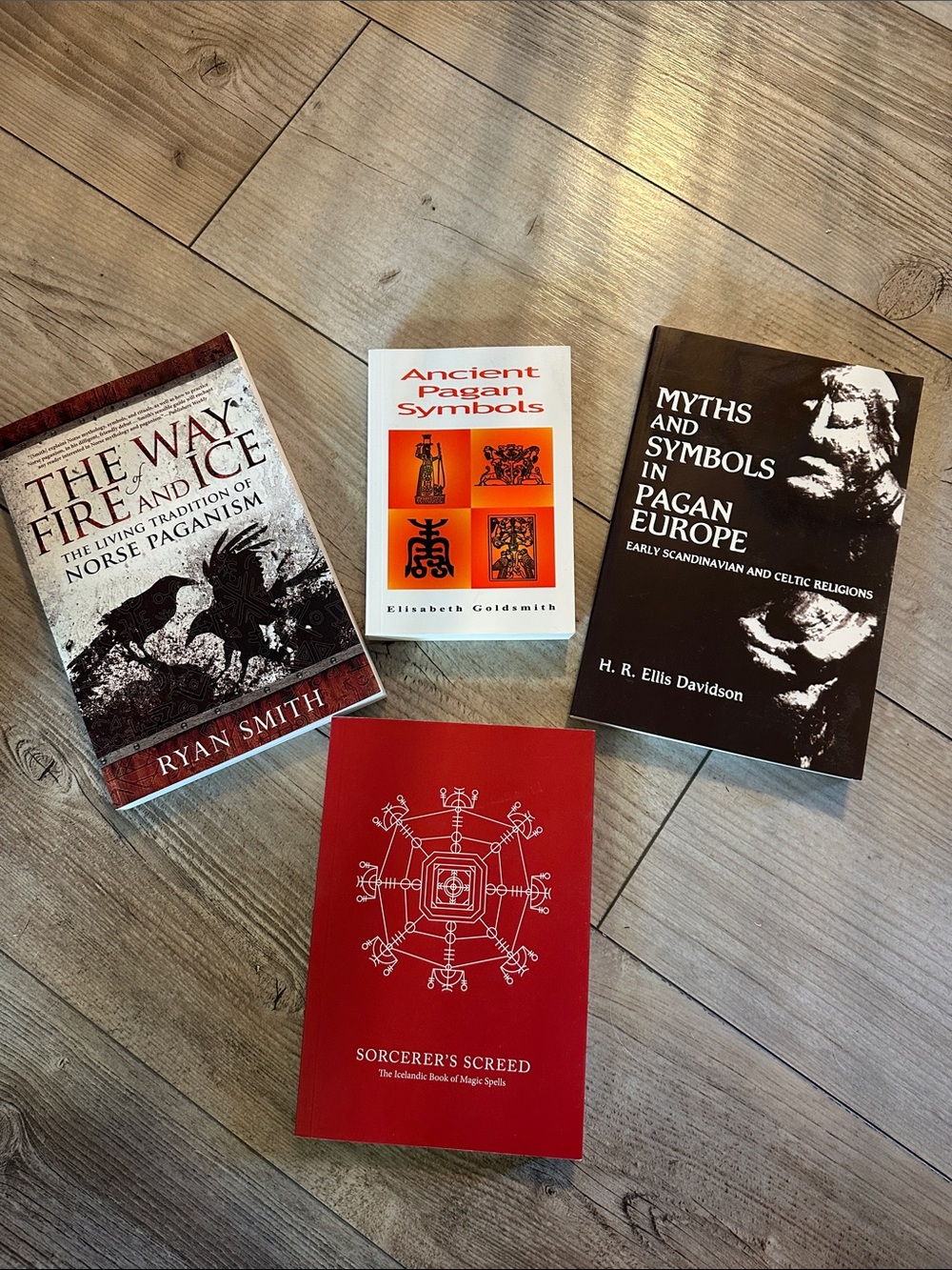 Assorted Pagan & Norse Theme Paperbacks - Red, Black, White, Orange Covers